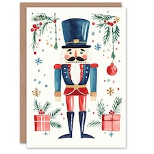 Decoration Nutcracker Doll Festive Xmas For Child Kids Christmas Card