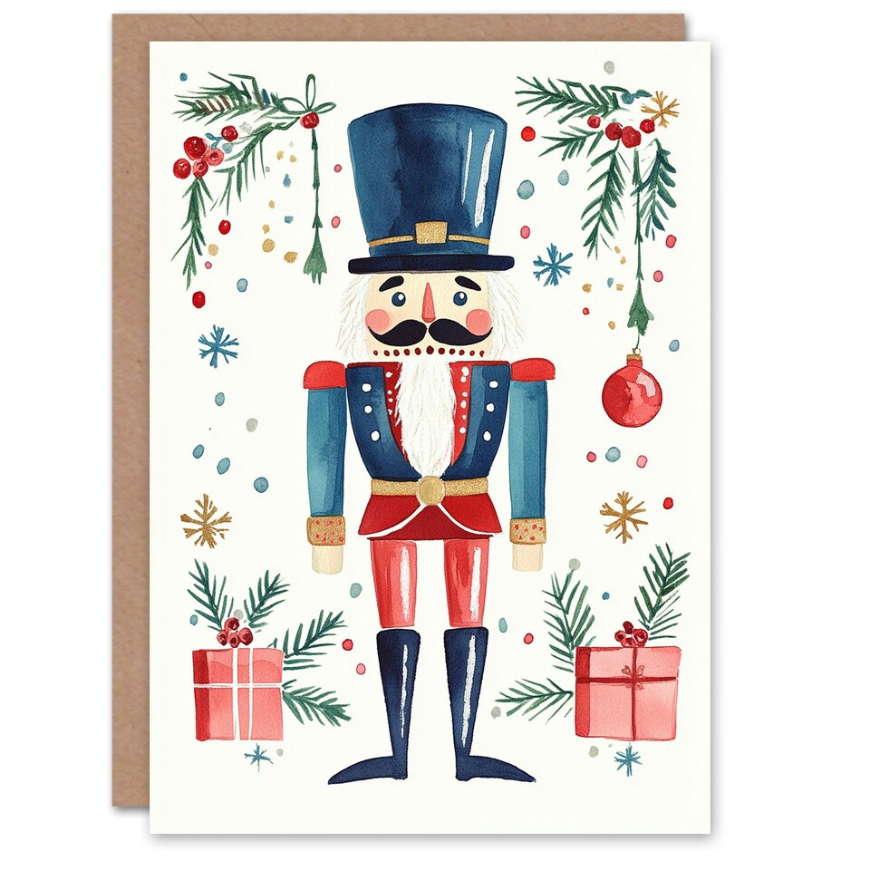 image 1 of Decoration Nutcracker Doll Festive Xmas For Child Kids Christmas Card