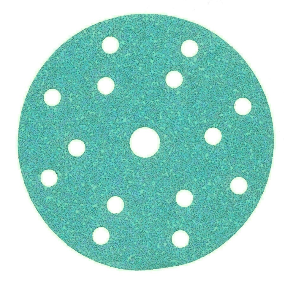 image 1 of 150mm Self Adhesive Hook + Loop Ceramic Abrasive Sanding Discs 60 Grit 200pc