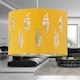 image 6 of Set of 2 Fern - Ochre Cut Out 25cm Pendant Lightshades | Yellow | Silver | Medium | 2
