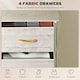 image 3 of HOMCOM Fabric Chest of Drawers, 4 Drawer Dresser for Bedroom, Natural Wood | Multi