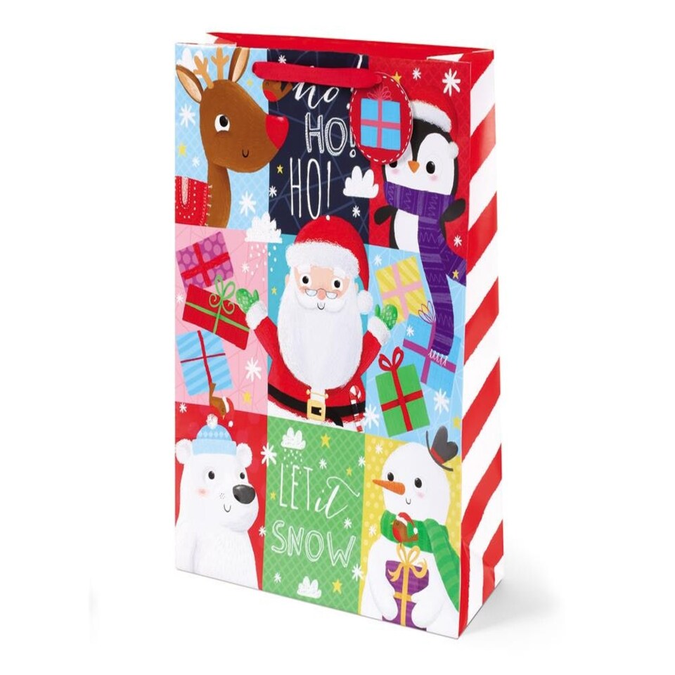 Christmas Santa And Friends Design Extra Large Gift Bag