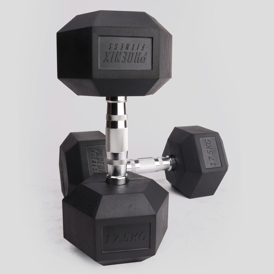 image 1 of Phoenix Fitness Pair of Hex Dumbbells - 17.5kg