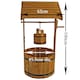 image 7 of Wooden Wishing Well Garden Planter Plant Box Flowerpot Ornament Patio Display