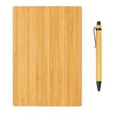 XD Collection Bamboo A5 Notebook & Pen Set - Brown - One Size