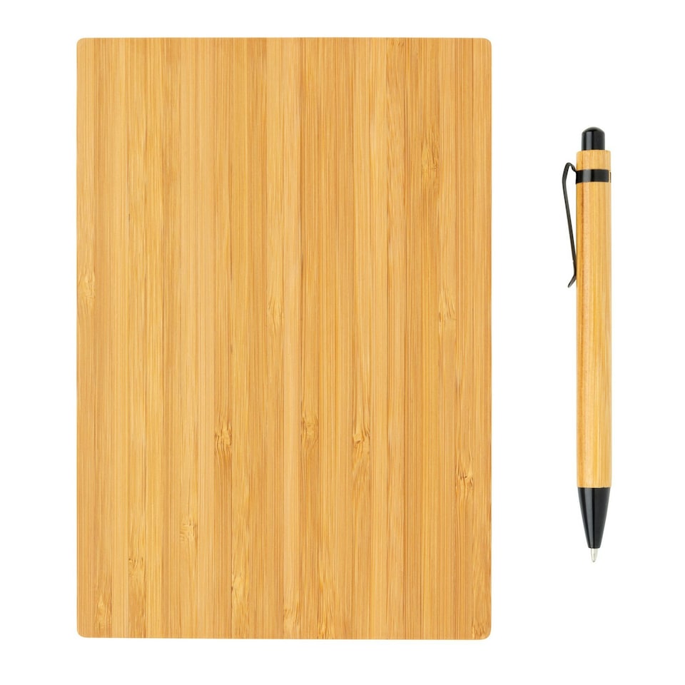 image 1 of XD Collection Bamboo A5 Notebook & Pen Set - Brown - One Size