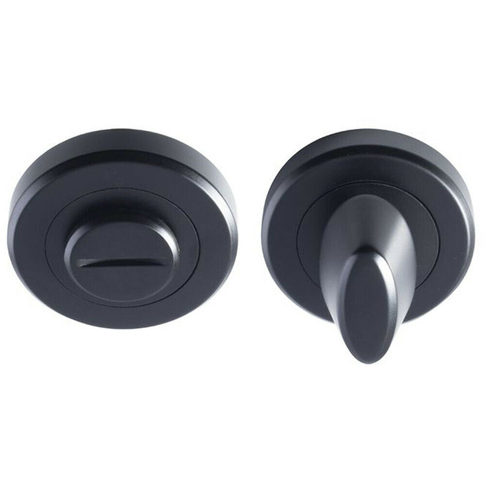 Loops Thumbturn Lock & Release Handle Beveled Edge Concealed Fix Matt Black