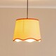 image 4 of ValueLights Dutton Natural Fabric Rust Trim Scallop Edge Ceiling Floor Table Large Lamp Shade