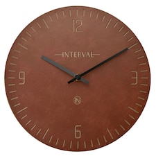 Interval Resin Wall Clock 30cm - Oxblood Red | Oxblood