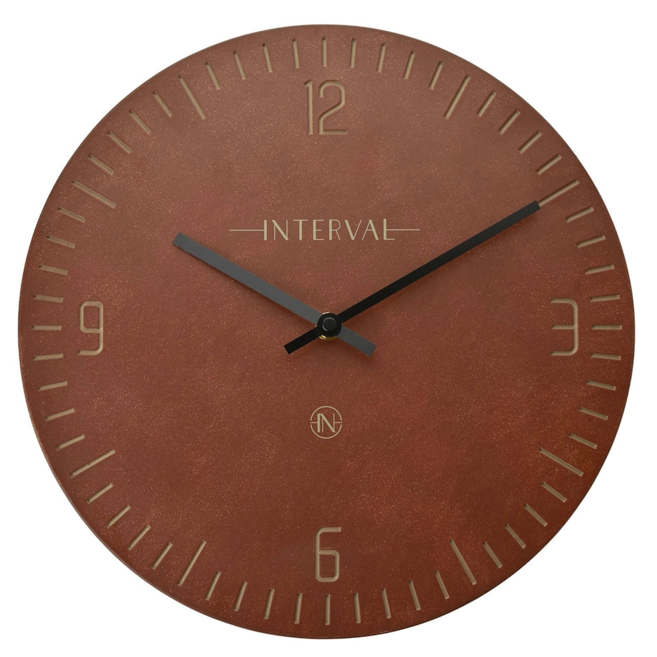 image 1 of Interval Resin Wall Clock 30cm - Oxblood Red | Oxblood