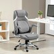 image 2 of Vinsetto Fabric Office Desk Chair with Adjustable Height Tilt Function Grey