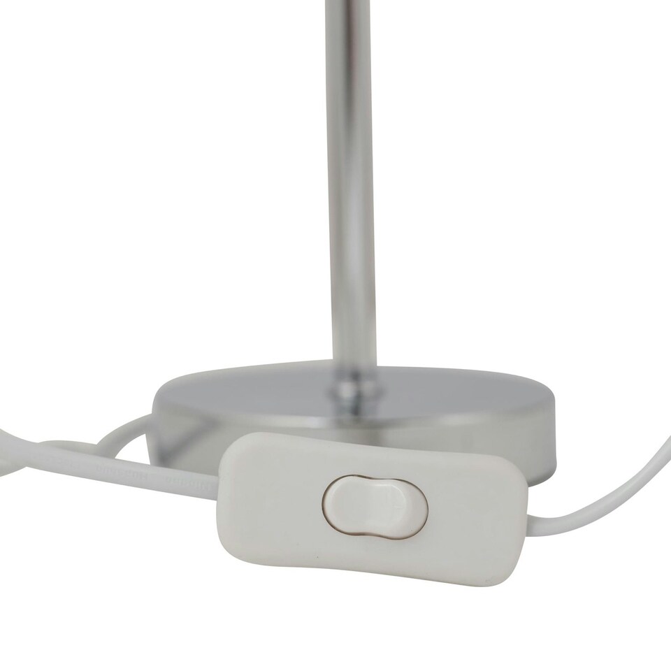 image 1 of First Choice Lighting Chrome Stick Table Lamp with Green Crushed Velvet Shade Chrome | Green