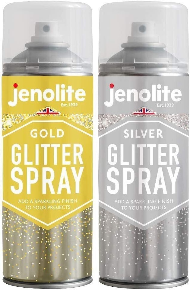image 1 of Jenolite Clear Glitter Spray Sealant - Gold/Silver - 400ml - 3-Pack