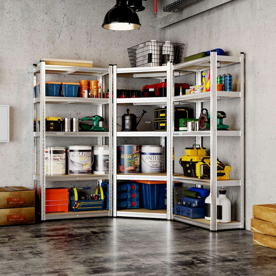 image 1 of VonHaus Heavy Duty 5 Tier Garage Shelving Units with 875Kg Max Load