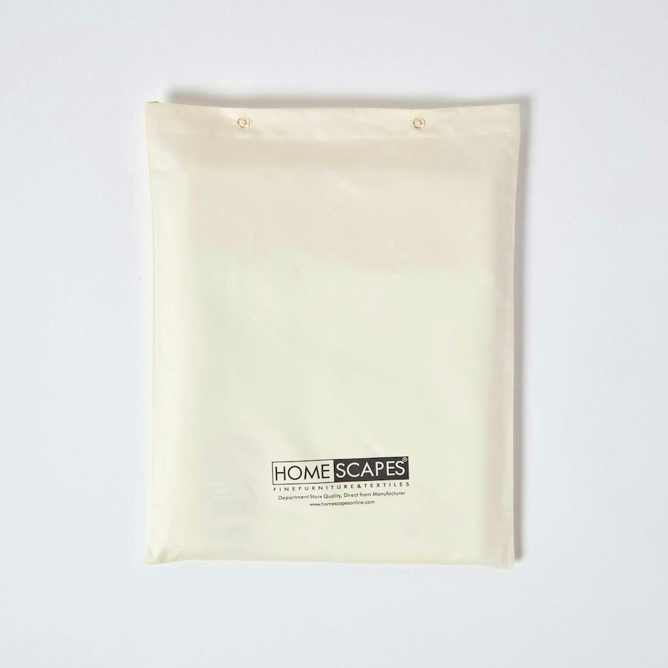 image 1 of Homescapes Cream Egyptian Cotton Duvet Cover with Pillowcases 1000 TC, Super King | Cream | Super King