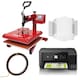image 1 of 10 Sublimation Face Masks, Swing Heat Press & Eco Tank Printer