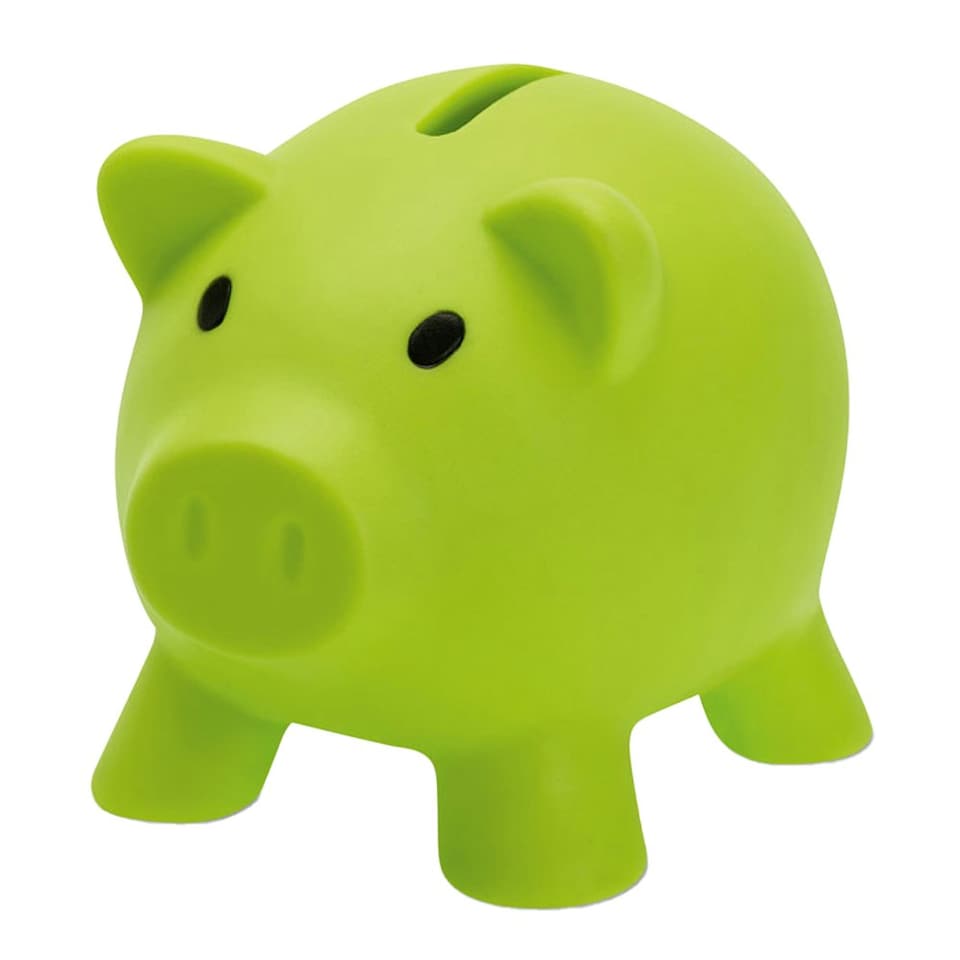 image 1 of MidOcean Softco Piggy Bank - Lime - One Size