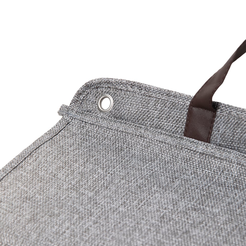 image 1 of Living and Home Foldable Medium Laundry Hamper | Grey