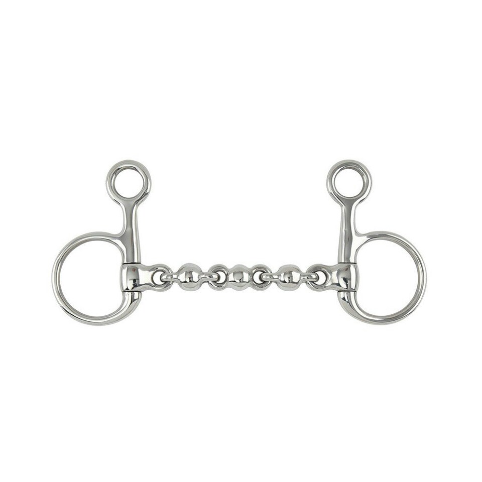 image 1 of Shires Waterford Horse Hanging Cheek Snaffle Bit - Silver - 5in