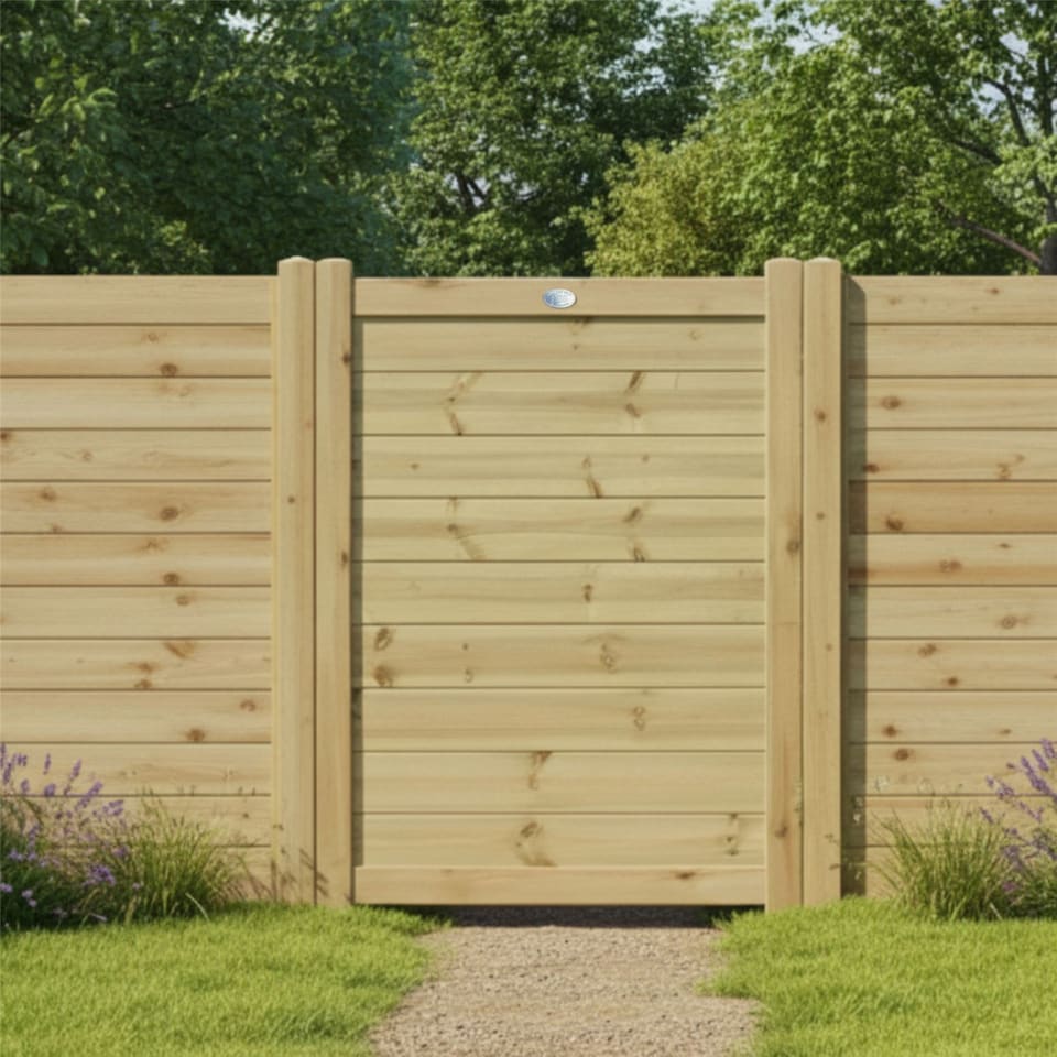 image 1 of Ultimate T&G Gate 4ft x 3ft Horizontal Smooth-Planed Fully Framed Treated Door
