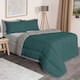 image 2 of OHS Coverless Reversible 10.5 Tog Duvet And Pillowcase Bedding Set, Single - Teal/Grey | Multi | Teal and Grey | Single
