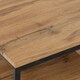 image 4 of Durham Coffee Table - L50 x W100 x H45 cm - Light Oak Effect - Black | Black