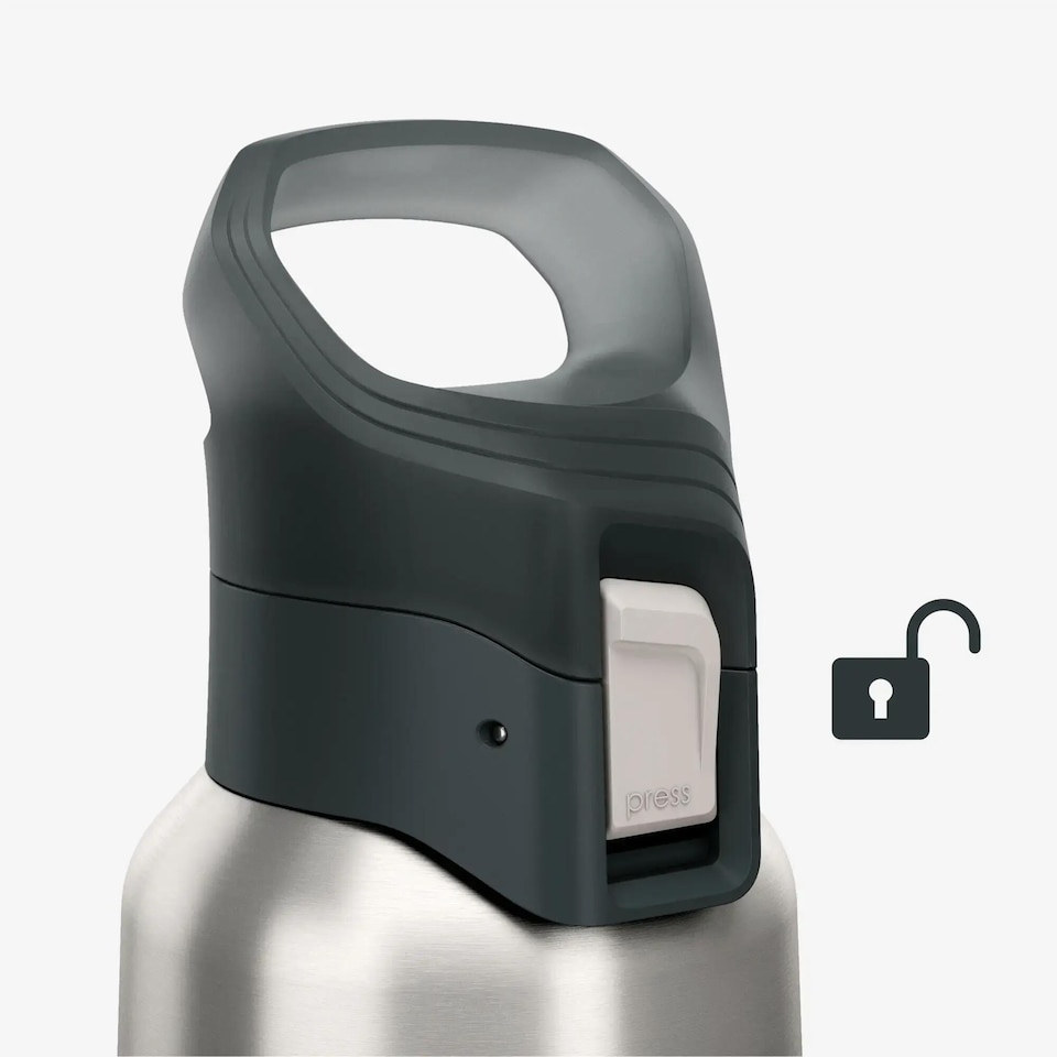 image 1 of Decathlon 0.5L stainless steel insulated flask 900 with quick-release cap for hiking