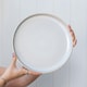 image 3 of Scandi Home Set of Four Stockholm 20cm Oatmeal Artisan Glaze Ceramic Side Plates Cream