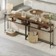 image 3 of Industrial Slim Hallway Console Table With 2 Shelves Rustic Brown Brown