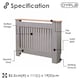 image 3 of Medium Grey Wooden Slatted Grill Radiator Cover MDF Cabinet