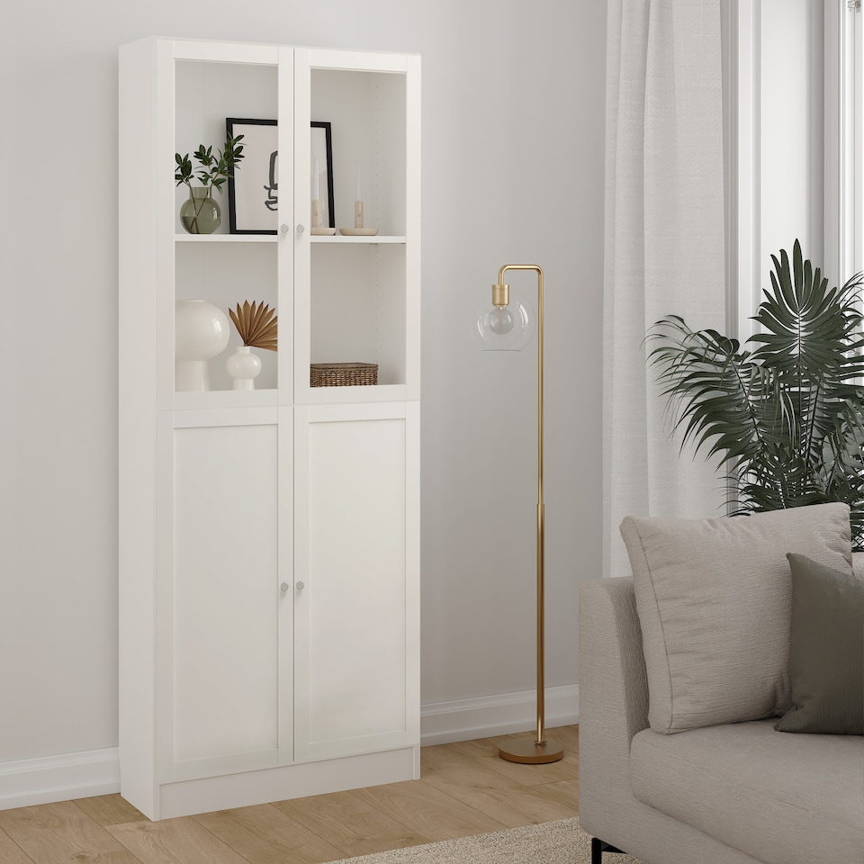 image 1 of Basic Tall Wide (4 Shelves) 4 Door Combination Unit in White