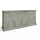 image 5 of Bowood Large Straight Sideboard 4 Door Solid Wood Limewash Green