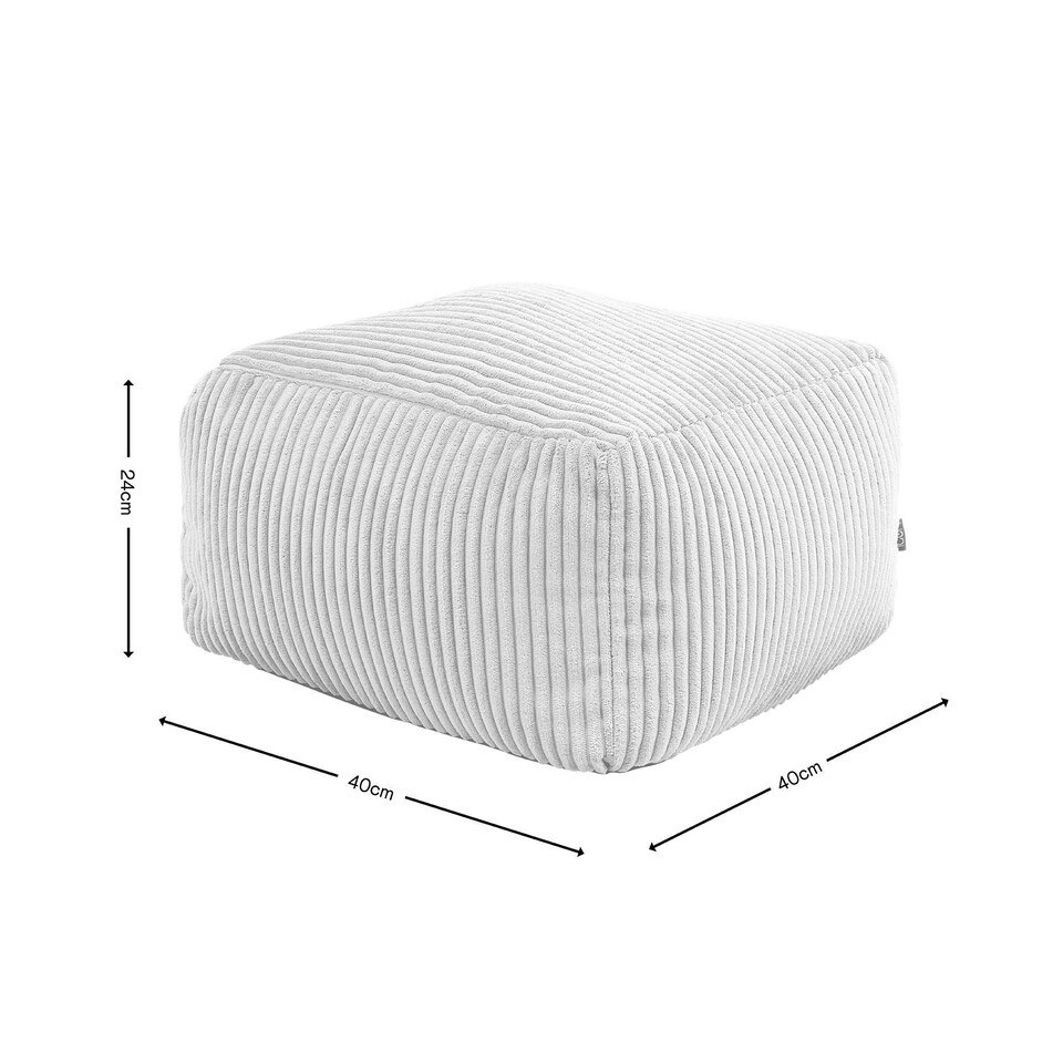 image 1 of icon Theo Beanbag Footstool Corduroy Sage Green Green