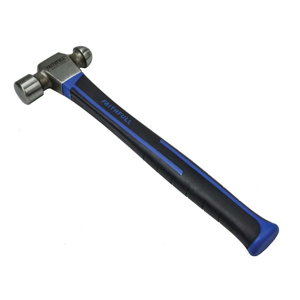 Faithfull Ball Pein Hammer, Fibreglass Shaft - Multi Colour - 454g (16oz)