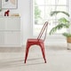 image 4 of Furniturebox 2x Colton 'Tolix' Style Red Metal Dining Chairs