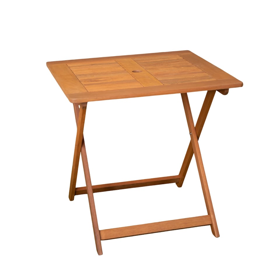 image 1 of Windermere Outdoor 4 Person Folding Square Wooden Table