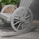 image 8 of Outsunny Wooden Adirondack Rocking Chair Reclining Armchair Outdoor Garden Furniture Patio Porch Rocker - Grey | Grey | Grey