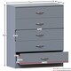 image 3 of Vida Designs Riano 5 Drawer Chest of Drawers Bedroom Storage, Grey