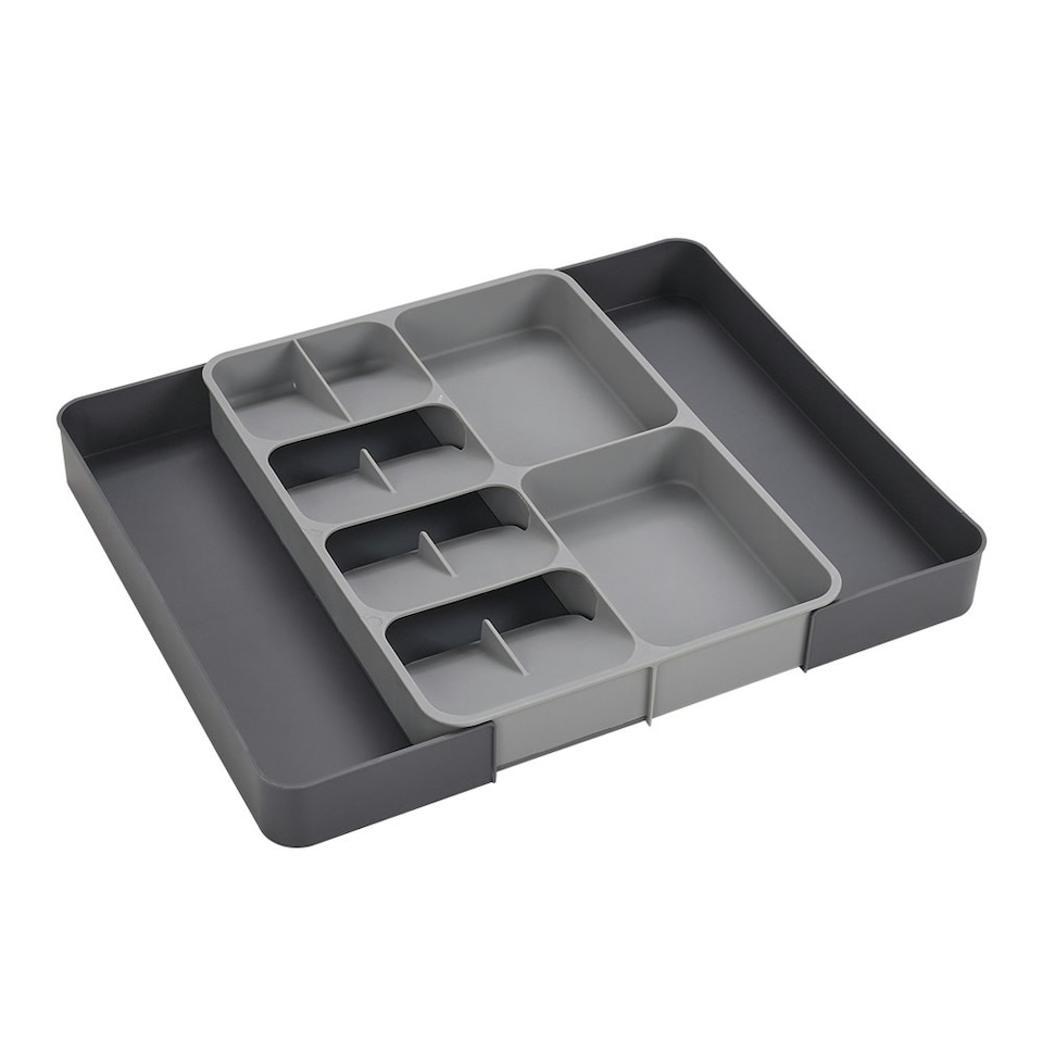 image 1 of Living and Home Expandable 12-Compartment Cutlery Tray Drawer Organizer