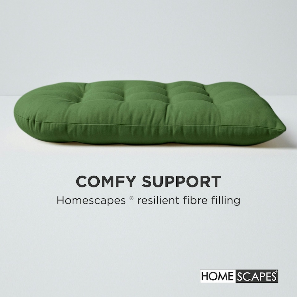 image 1 of Homescapes Olive Green Round Egg Chair Swing Cushion | Green