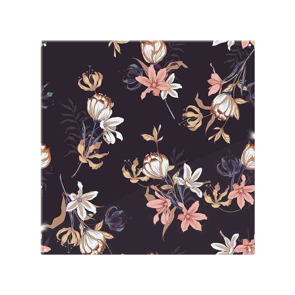 image 1 of Blossoming Flowers Splash Back | White