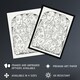 image 2 of Maskers Masks Black And White Drawing Gestel Wall Art Poster Print