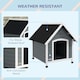 image 5 of PawHut Dog Kennel Outdoor Dog House w/ Removable Floor, for Medium Dogs