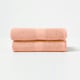 image 1 of Homescapes Turkish Cotton Hand Towel Set of 2 - Peach Orange