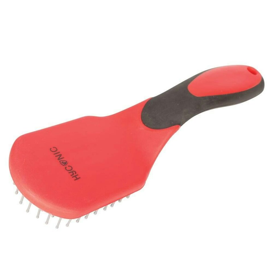 HYCONIC Horse Mane and Tail Brush - Red/Black - One Size