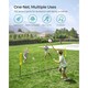 image 4 of Portable Outdoor Badminton and Volleyball Net Set with Adjustable Poles, 4 M, Yellow