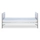 image 4 of Pembrey Cot Bed & Fibre Mattress - Convertible Baby Bed, Adjustable Mattress Base, Suitable from Birth to 4 Years (Ash Grey & White)