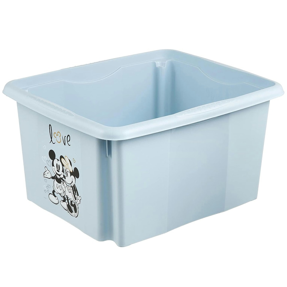 image 1 of Keeeper Mickey Mouse Storage Box with Lid 24 Litre Cloudy Blue
