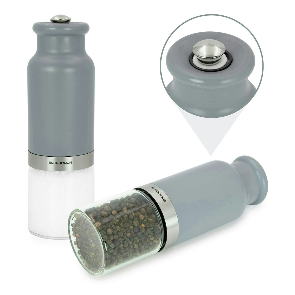 image 1 of Blackmoor Gravity Electric Salt and Pepper Grinder Set