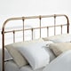 image 4 of Camden Victorian Hospital Style Distressed Antique Brass Effect Metal Bed Frame | Bronze | Antique Brass | Small Double